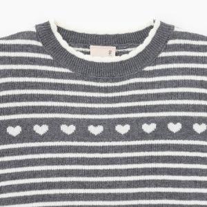10%OFFセールハートリブニット 洗える セ...の詳細画像3