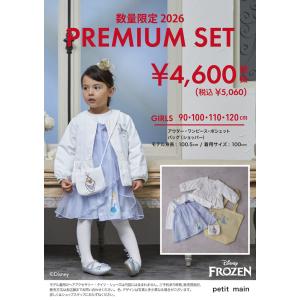 送料込み 2026年新春 プティマイン 福袋 女の子 アナ雪 ディズニー 80-130cm キッズ 子供服 女の子 petit main G 2503 C