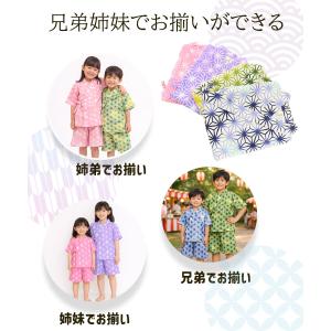 甚平 純日本製 麻の葉柄 グラデーション 和柄...の詳細画像3