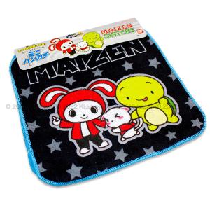 まいぜんシスターズ ミニタオル3枚組 878197 黒 青アイボリー 約16×16cm ポリエステル60％ 綿40％ タオル タオルハンカチ ハンカチタオル プチタオル 2023年