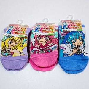 送料無料 デリシャスパーティプリキュア クルー丈ソックス3足組 15-20cm パーティアップスタイル 靴下 ソックス 2022年秋冬