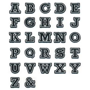 縦5.5cmサイズ アルファベット ワッペン ...の詳細画像1