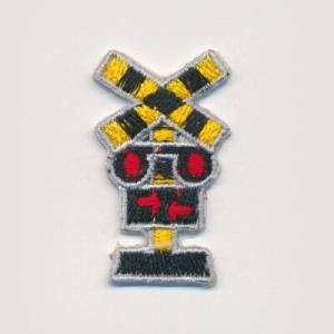 踏切 ワッペン（小サイズ）踏切 遮断機 カンカン　※コピー品が出回っております。ご注意ください。