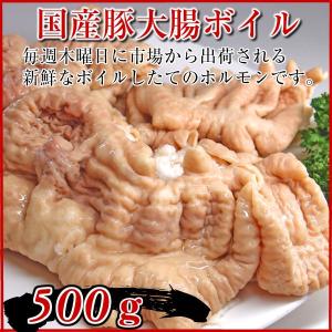国産栃木県産豚ホルモンボイル(大腸)500g