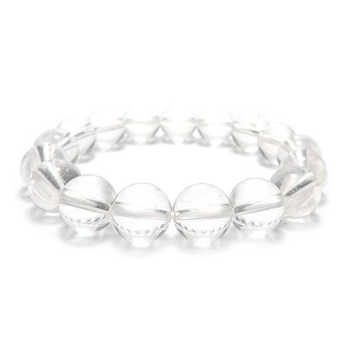 パワーストーンブレスレット クリスタル(水晶)(クラック入り)(4月誕生石)10ミリ 開運 ワンカラ...