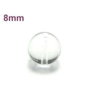 パワーストーン天然石ビーズ粒売り クリスタル(水晶)(クラック入り)(4月誕生石)8ミリ 開運 ハンドメイド・手作りアクセサリー用 (11847)