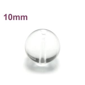 パワーストーン天然石ビーズ粒売り クリスタル(水晶)(クラック入り)(4月誕生石)10ミリ 開運 ハンドメイド・手作りアクセサリー用 (11848)