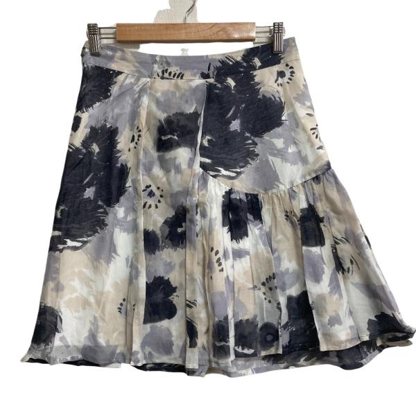 美品 SPORTMAX CODE スポーツマックス マックスマーラ フラワープリント プリーツスカー...