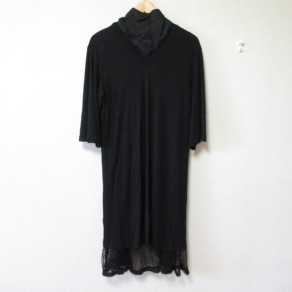 美品 TOGA PULLA トーガ プルラ レーヨンジャージメッシュワンピース サイズ38 ブラック...