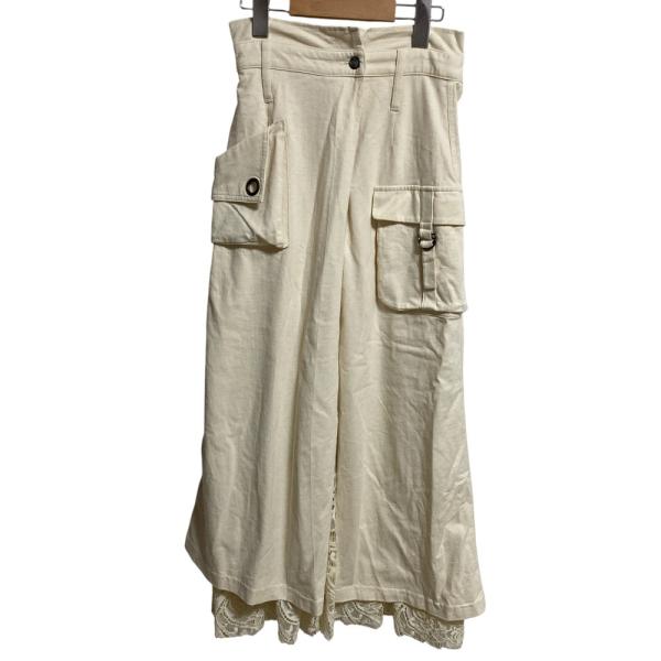 美品 AMERI アメリ レースレイヤードスカート サイズS アイボリー レディース 古着 中古