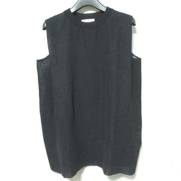 美品 23SS INED イネド ノースリーブ ニット 71-32170028 サイズ9 ブラック ...