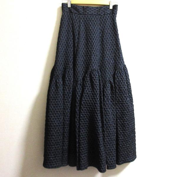 美品 24SS sov ソブ ダブルスタンダードクロージング ふくれジャガード ティアードロングスカ...