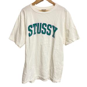 STUSSY ステューシー ロゴプリント Tシャツ S ホワイト メンズ 古着 中古