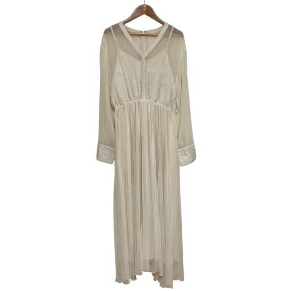 美品 AMERI アメリ CLAIRE JACQUARD PLEATS DRESS フラワージャガー...