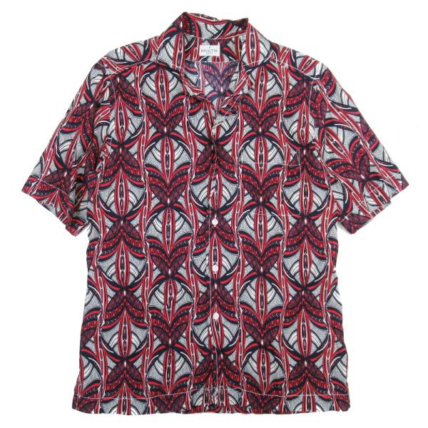 美品 BAGUTTA バグッタ MAUI_GM 総柄 オープンカラーシャツ 開襟 半袖 ブラウス カ...