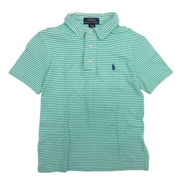 美品 POLO RALPH LAUREN ポロラルフローレン ロゴ刺繍 半袖 ボーダー ポロシャツ ...