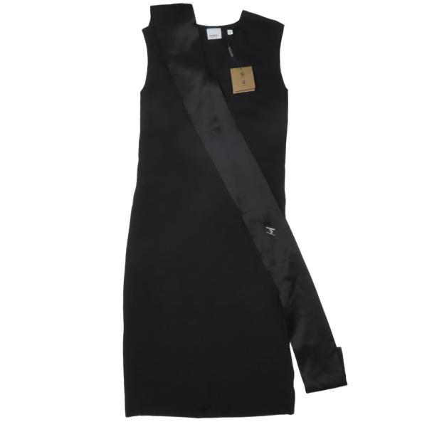 未使用 BURBERRY バーバリー ノースリーブ ドレス ワンピース サッシュテール ハーフ 膝丈...