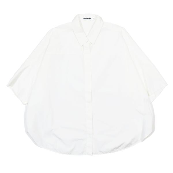 JIL SANDER ジルサンダー スタンダードカラー 比翼ボタン ワイド オーバーサイズ シャツ ...