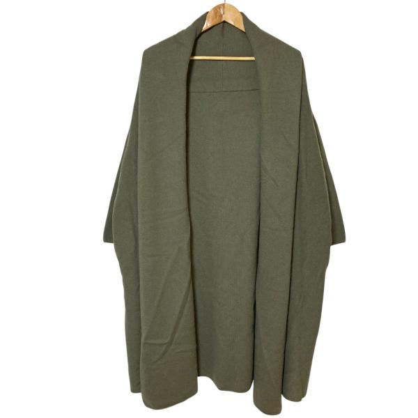 良品 FRAMe WORK フレームワーク ショールカラー ニットカーディガンコート カーキ レディ...