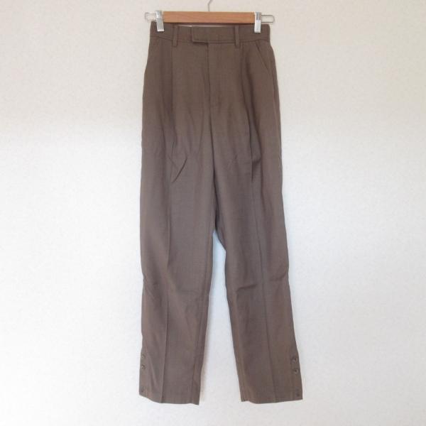 美品 Ameri アメリ ROLL UP HEM PANTS タックパンツ スラックス XS ブラウ...