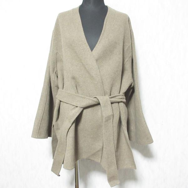 美品 Mila Owen ミラオーウェン ベルテッド リバーコート 09FKB245001 F モカ...