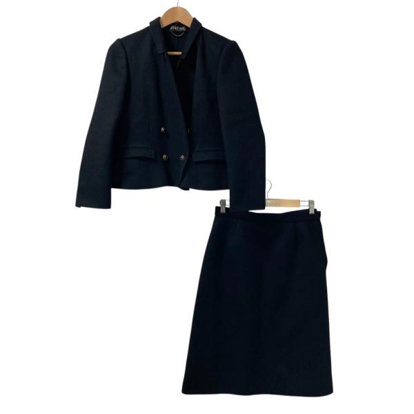 美品 HI-DOLLRB ハイドルビー カシミヤ ダブルブレスト ジャケット ひざ丈 スカート スー...