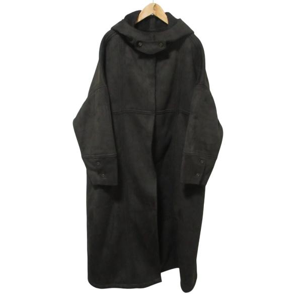 良品 HELLA ヘラ MOUTON HOODIE CO フーデッド フェイクムートンコート H23...