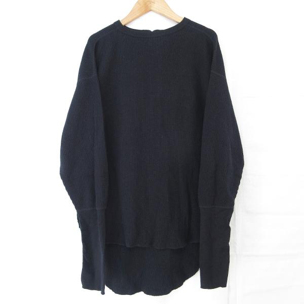 美品 AMERICANA アメリカーナ サーマル 長袖 ニット トップス カットソー ネイビー レデ...