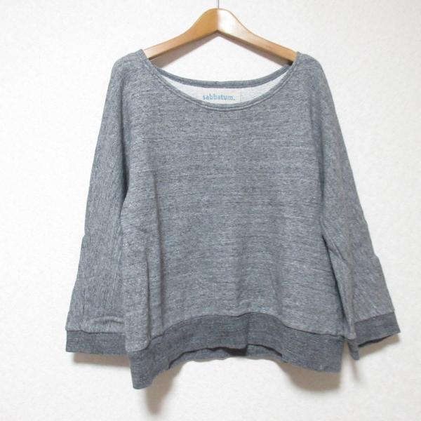 美品 sabbatum サバタム メランジ スウェット トレーナー グレー レディース 古着 中古