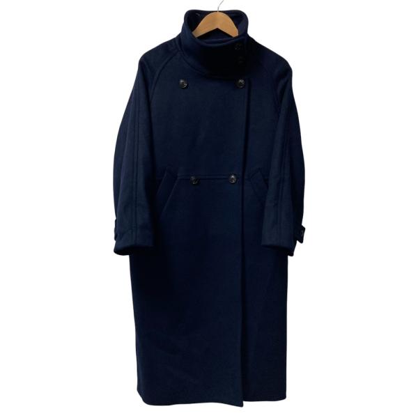 美品 24AW SIMPLICITE シンプリシテェ ウール WビーバーコクーンW前スタンドコート ...