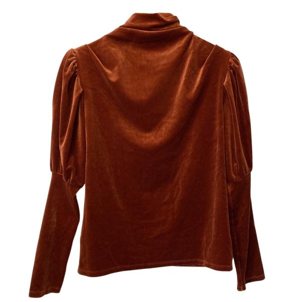美品 Ameri アメリ ベロアギャザースリーブトップス 01020431060 サイズF ブラウン...