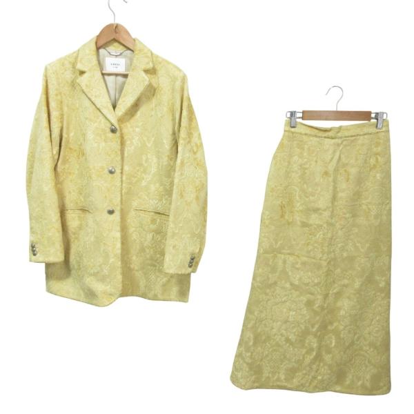 美品 23AW AMERI アメリ ジャガード ジャケット スカート セットアップ 01320690...