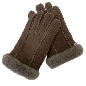良品 UGG アグ シープスキン ムートングローブ 手袋 ブラウン レディース 古着 中古