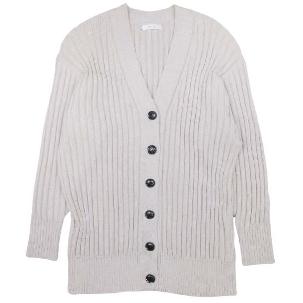 良品 chere iena シエールイエナ CODE リブニット Vネック カーディガン ウール オ...