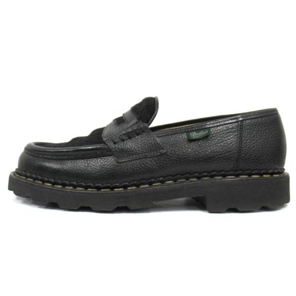 良品 Paraboot パラブーツ ブルーワーク 別注 REIMS ランス ローファー シューズ 革...