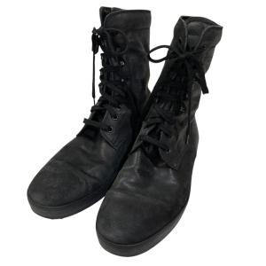 TOD'S トッズ スエードレザー レースアップブーツ サイズ9 28cm相当 ブラック メンズ 古着 中古