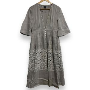 美品 mina perhonen ミナペルホネン anemone シルク×リネン マキシ丈  