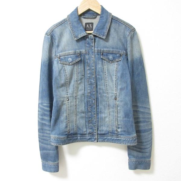 ARMANI EXCHANGE アルマーニエクスチェンジ スタッズ デニムジャケット トラッカージャ...
