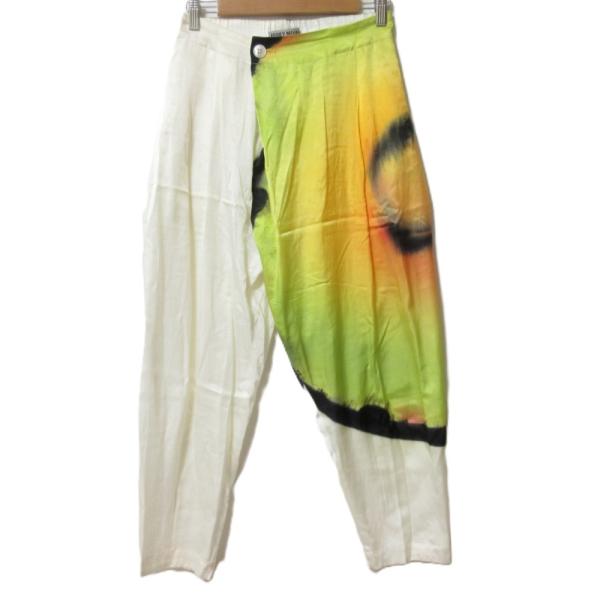 良品 22AW ISSEY MIYAKE イッセイミヤケ アブストラクトパターン クロップドパンツ ...