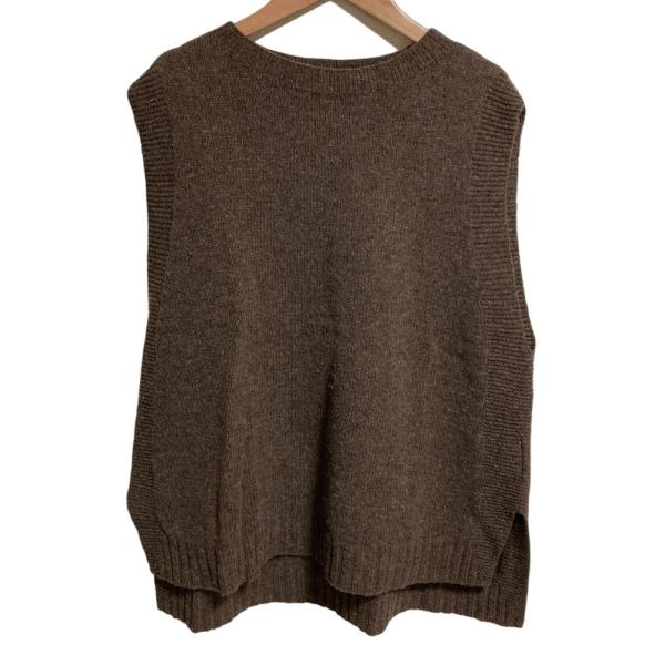 美品 SO[] エスオー ウール100% 脇ガーター編みベスト プルオーバー SB-1555 サイズ...