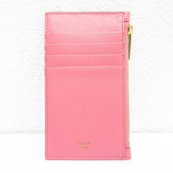 美品 CELINE セリーヌ フラグメントケース カードケース ウォレット ピンク  レディース 古...