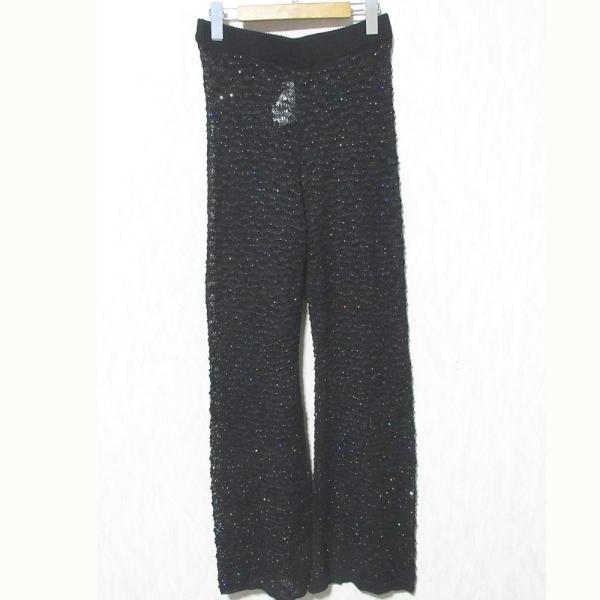 美品 Ameri アメリ SPANGLES LEGGINGS KNIT PANTS ニットパンツ サ...