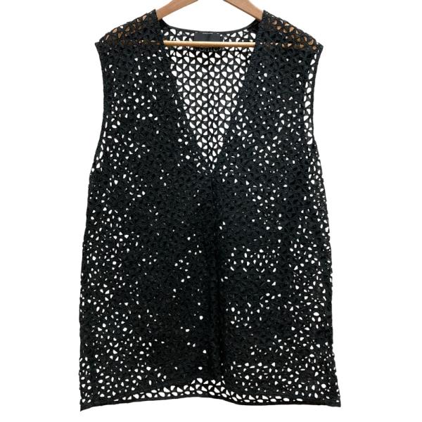 美品 25SS conte コンテ ユナイテッドアローズ取扱 エンブロイダリー レースディープVネッ...