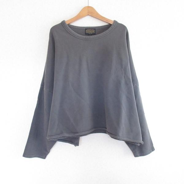 美品 PENDLETON ペンドルトン クロップドスウェットカットソー F グレー レディース 古着...