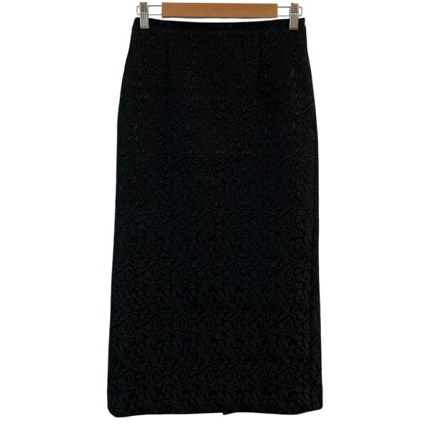 美品 24AW martinique マルティニーク フラワージャガード タイトスカート ブラック ...