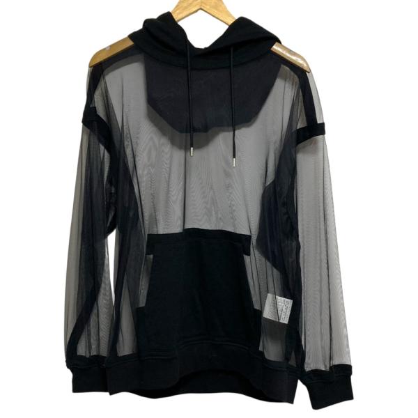 美品 ANREALAGE アンリアレイジ シアー パーカー サイズ48 ブラック メンズ レディース...