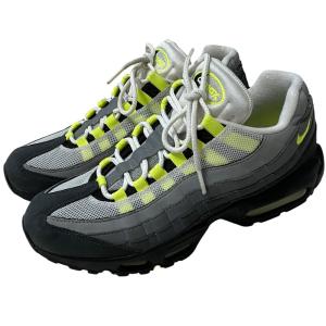 良品 Nike ナイキ Air Max 95 OG Neon Yellow エアマックス 95 スニーカー CT1689-001 サイズUS8 26cm グレー メンズ 古着 中古