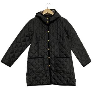 未使用 24AW TraditionalWeatherwear トラディショナルウェザーウェア ARKLEY MIDDLE HOOD LEO キルティングコート サイズ34 ブラック レディース 古着 中古
