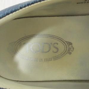 良品 TODS トッズ レザー スリッポン エ...の詳細画像5