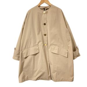 24SS MACKINTOSH マッキントッシュ HPS別注 HUMBIE NO COLLAR/LEO ハンビー コート L241MO1146EXAGL サイズ6 ベージュ レディース 古着 中古